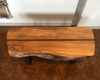 Live Edge Table - Attributed to local artist Aaron Hiatt 