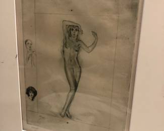 Pair of Chimot Signed Etchings - Sold as a SET 