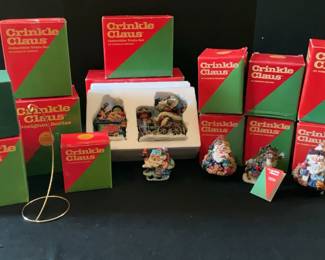 Christmas Crinkle Clause Figures