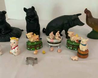 Cast Iron Banks And Pigs