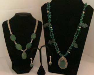 Corundum Sapphire and Malachite