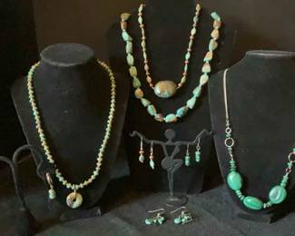 Turquoise And Malachite Necklaces