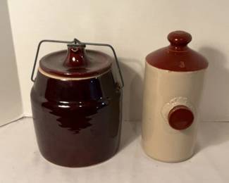 Wire Bail Crock 3 Pottery Jar