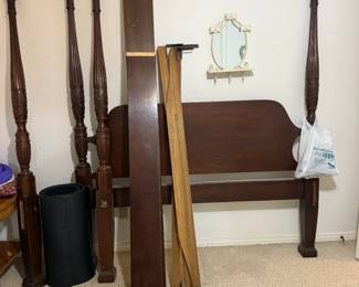 Antique queen bed frame. There is an antique vanity available as well.