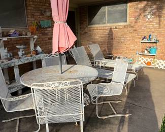 Wrought iron patio set (cushions will be sold with it)