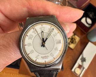 Swatch Swiss Arabic numerals with date