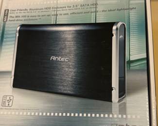 Antec Veris MX-100 HDD Enclosure, USB 2.0, 3.5” SATA New in Box