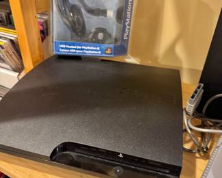 Sony PlayStation 3 Slim Console with PS2 USB Headset, Retro and Modern Gaming Gear

