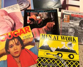 Vintage Vinyl Collection: Dire Straits Brothers in Arms, Eric Clapton Time Pieces, Men at Work Business as Usual & More

