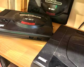 Sega Genesis Model 1 Consoles and Sega Saturn, Vintage 16-Bit Gaming Lot

