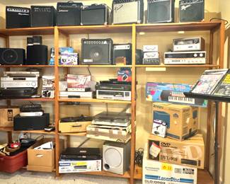 Guitar Amps Galore — Practice Amps & Pedals — Keyboards & Roll-Up Pianos

