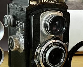 Ciro-Flex TLR Film Camera Rapax Wollensak lens made in USA