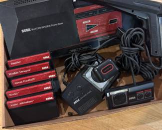 Sega Master System with Light Phaser, Control Stick, and 5 games,

