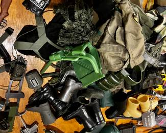 G.I. JOE action figures with gear