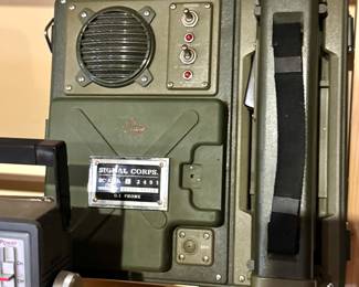 Signal Corps G.I. Field Phone BC-2491, Vintage Military-Style Radio Communication Unit


