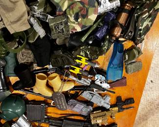 G.I. JOE action figures with gear