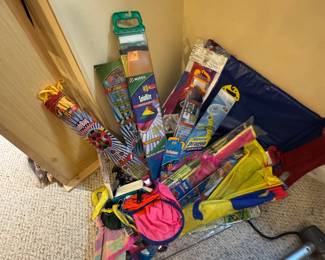 Large mixed lot of unopened kites (HQ, SpinKite, etc.) 