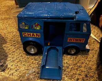 Vintage Teenage Mutant Ninja Turtles Blue Van Toy