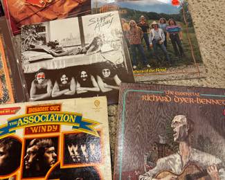 Vintage Rock & Folk Vinyl Records Lot – Allman Brothers, The Association, Richard Dyer-Bennet & More