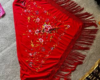 Embroidered scarf