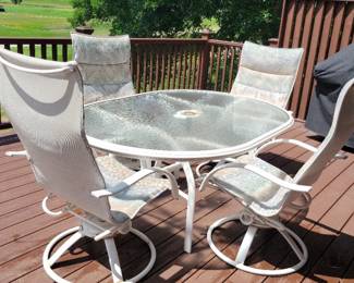 05 Glass Top Patio Table Chairs