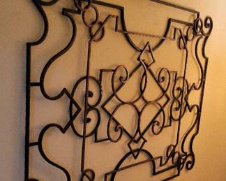 Black Gold Tone Metal Wall Art