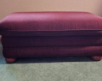 Oversized Burgundy Ottoman