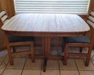 Oak Dining Table 2 Chairs