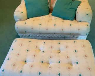 Southwestern Cloth Oversized Chair Ottoman
