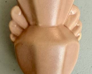 Smokey rose vase from Bauer Pottery.