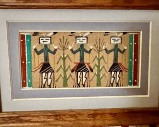Hopi sand art wall decor.
