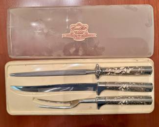Vintage Carvel Hall three piece carving set.