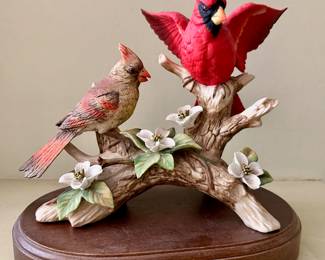 Vintage Gorham cardinals porcelain figurine.