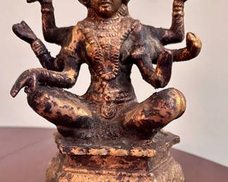 Gold gilt iron Buddhist goddess Vasudhara.