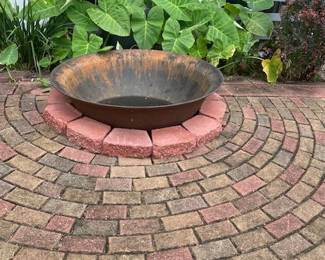 Cast iron sugar kettle made in the Cajun countryside. 48" diameter, 20" deep. Ideal for aquatic plants and/or goldfish. Free waterfall feature (never been used) to buyer.