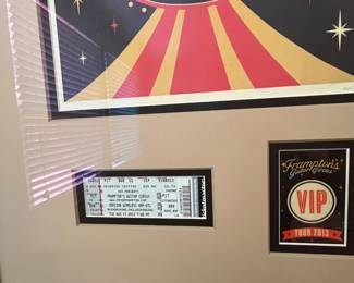 Peter Frampton framed ticket stub poster