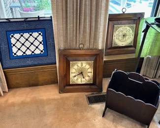 Irish Miniature Quilt, Clock, Aneroid (Measures Barometric Pressure)
