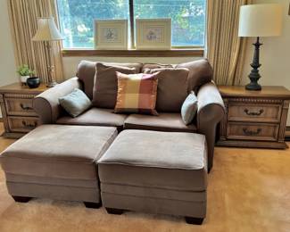 Loveseat, Side Tables