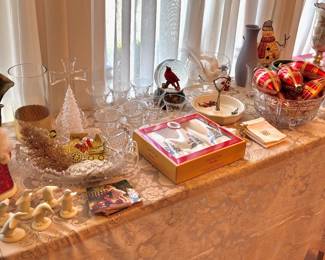 Glass & Christmas Items