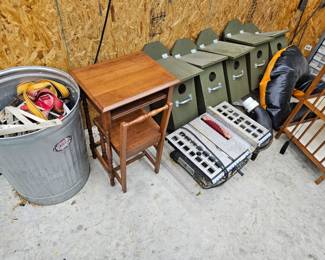 Shelf hangars, table saw bird houses.