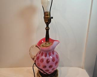 Pink Art Glass Lamp https://www.auctionninja.com/stress-free-estate-services-llc/sales/details/collectors-cache-auction-coins-vintage-toys-jewelry-collectibles-ephemera-silver-and-more-no-reserves-shipping-available-or-alton-nh-pickup-36.html?an=pptvtd