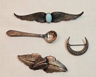 Sterling Brooches Lot Of 4 https://www.auctionninja.com/stress-free-estate-services-llc/sales/details/collectors-cache-auction-coins-vintage-toys-jewelry-collectibles-ephemera-silver-and-more-no-reserves-shipping-available-or-alton-nh-pickup-36.html?an=pptvtd