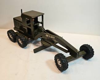 Tonka Metal Toy Truck Army Road Grader Tractor  https://www.auctionninja.com/stress-free-estate-services-llc/sales/details/collectors-cache-auction-coins-vintage-toys-jewelry-collectibles-ephemera-silver-and-more-no-reserves-shipping-available-or-alton-nh-pickup-36.html?an=pptvtd