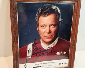 William Shatner Framed Autographed Photo https://www.auctionninja.com/stress-free-estate-services-llc/sales/details/collectors-cache-auction-coins-vintage-toys-jewelry-collectibles-ephemera-silver-and-more-no-reserves-shipping-available-or-alton-nh-pickup-36.html?an=pptvtd