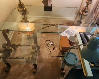 Metal and glass tables