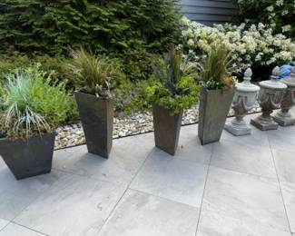 Slate, stone & cement planters