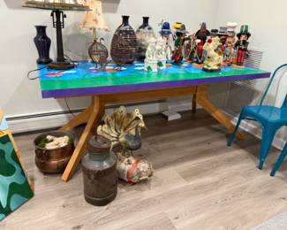 Paint decorated table