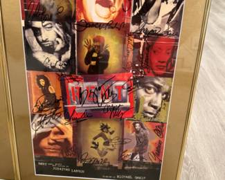 Rent cast signed poster