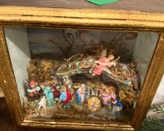 Italian small framed nativity