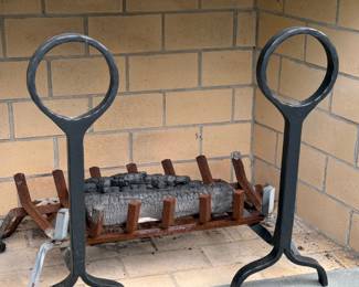 Hand forged andirons